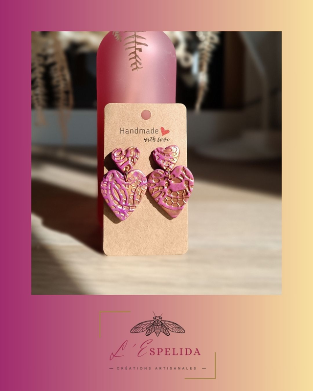 Maxi Coeur violets et or