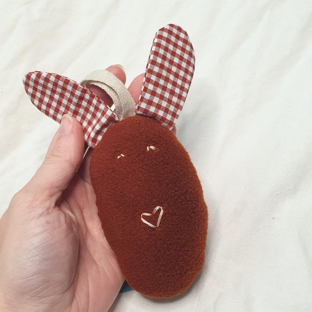 Le Kiki lapin brique et vichy