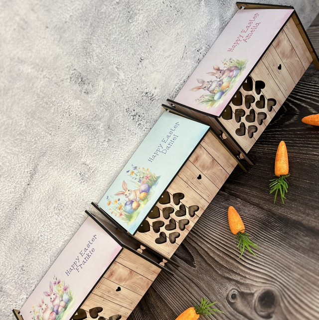 Personalised Easter bunny hutches
