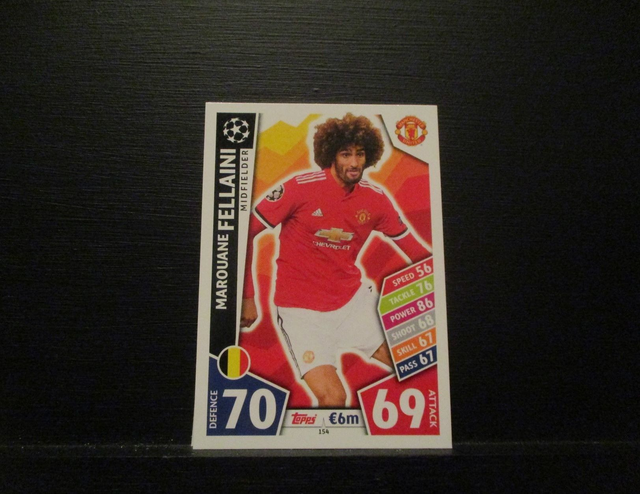 Marouane Fellaini - UEFA Champions League Match Attax 2017/18 Original Trading Card #154