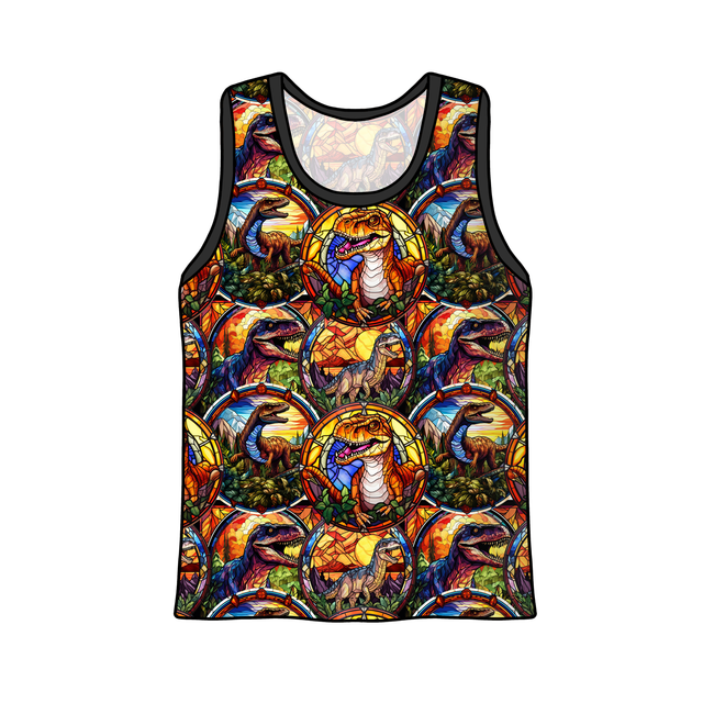 Dreamweaver 'Stained Glass Dino' Vest Top