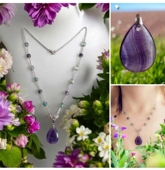 7)Collier Fluorite -- Clarté et Harmonie intérieure