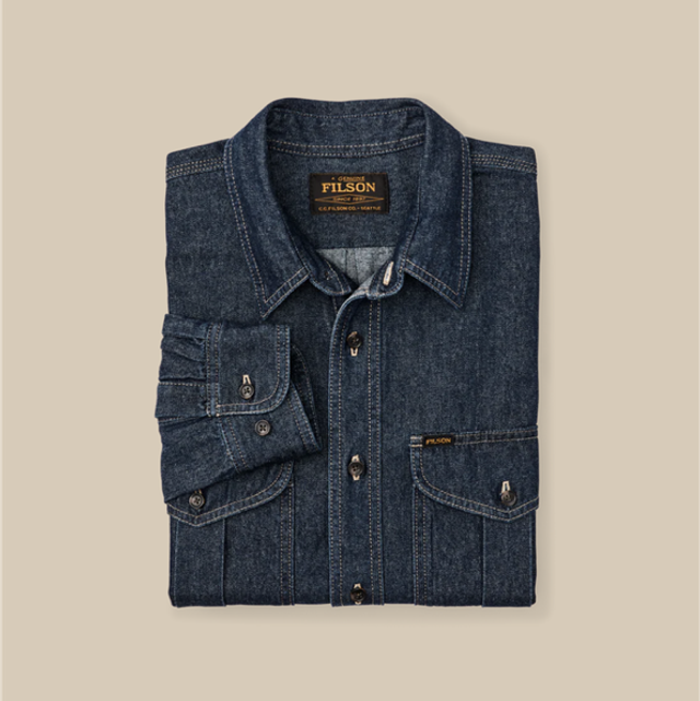 Filson Denim Guide Shirt Rinse Indigo 