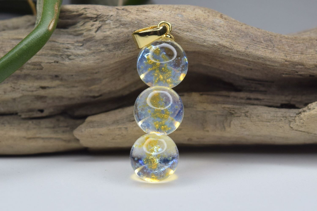 PENDENTIF TRIPLE VOIE LACTÉE MONTURE OR (PVL1)