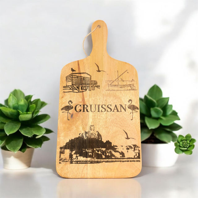 Planche a découper en bois d’acacia 28x14 cm GRUISSAN