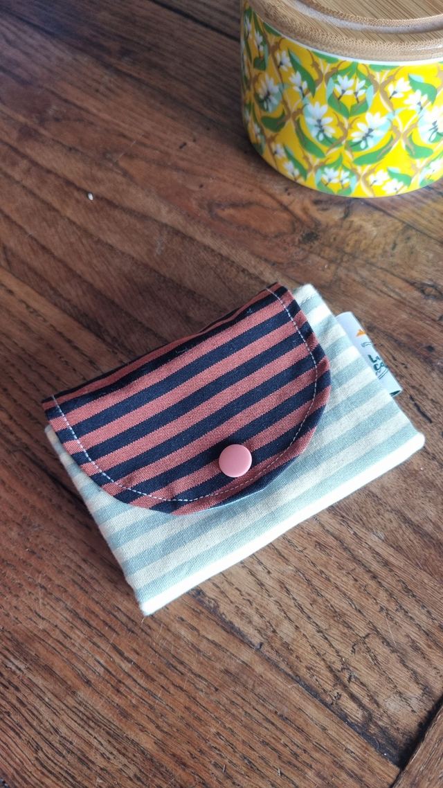 Porte-carte rouge/bleu