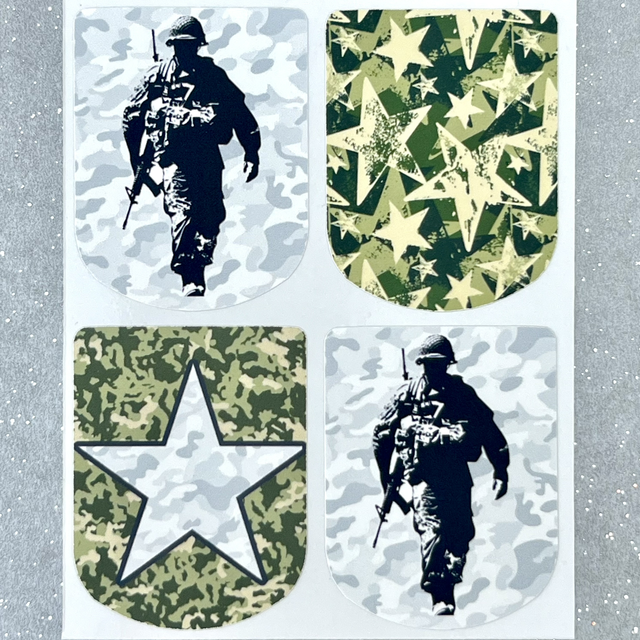  Star Soldier Stickers (Set of 4)