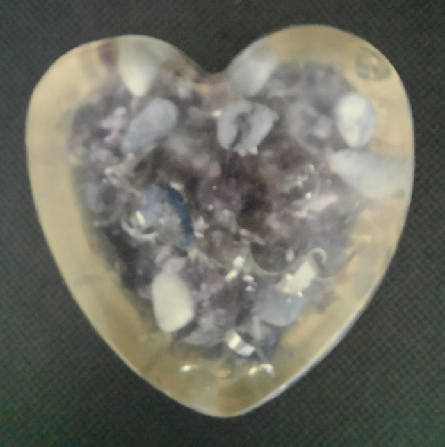 Coeur décoration Aventurine bleue / Amethyste