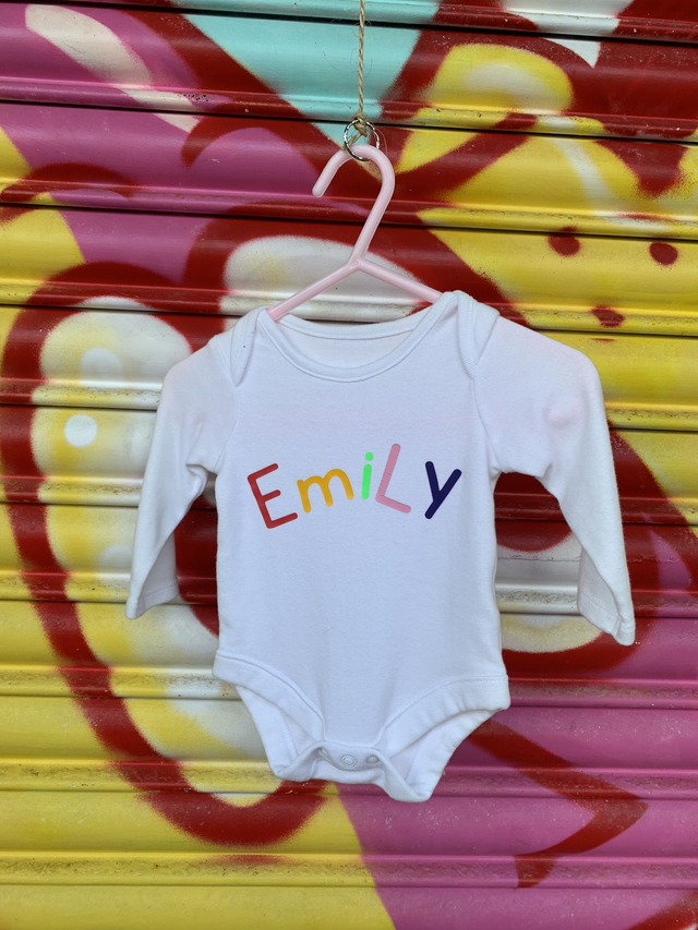 Baby's name baby vest 