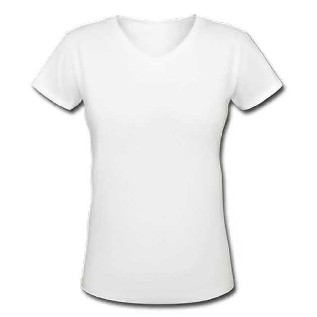 Woman's Polycotton V Neck T-Shirt