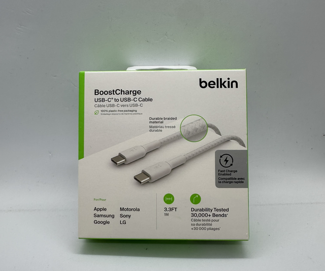 Câble tressé 1m BELKIN USB-C vers USB-C 