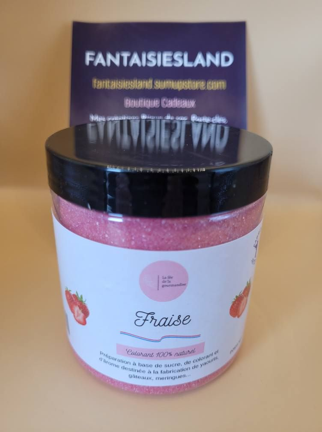 Sucre Aromatisé Fraise Pot de 250g    
