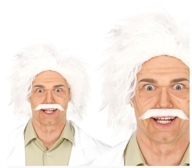 Carnevale , 4659  PARRUCCA SCIENZIATO PAZZO IN SCATOLA