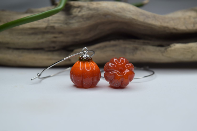 CRÉOLES CITROUILLE MONTURE INOX GRIS 