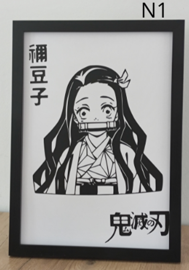 Cadres inspirés de Demon Slayer modèles Nezuko