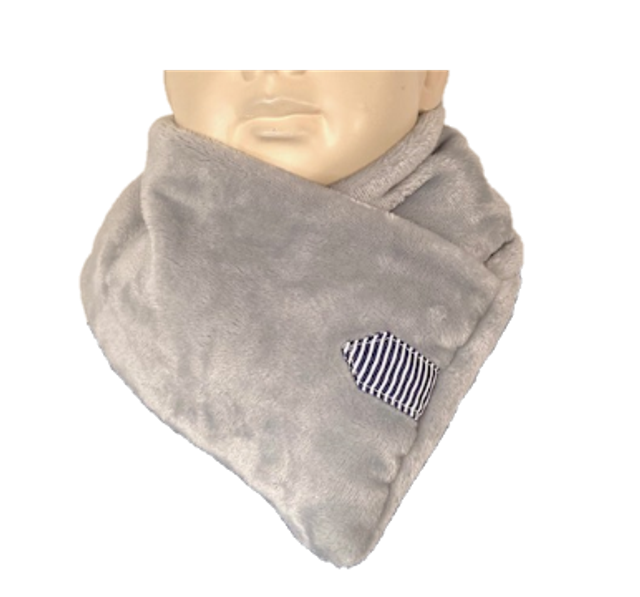 Cache cou doudou enfant gris perle Taille unique