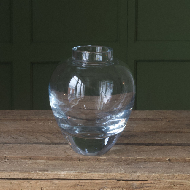 Heavy Bottomed Glass Vase