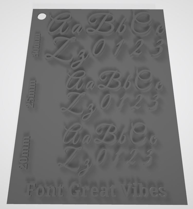 Letterstamps Set 62-teilig Font Great Vibes