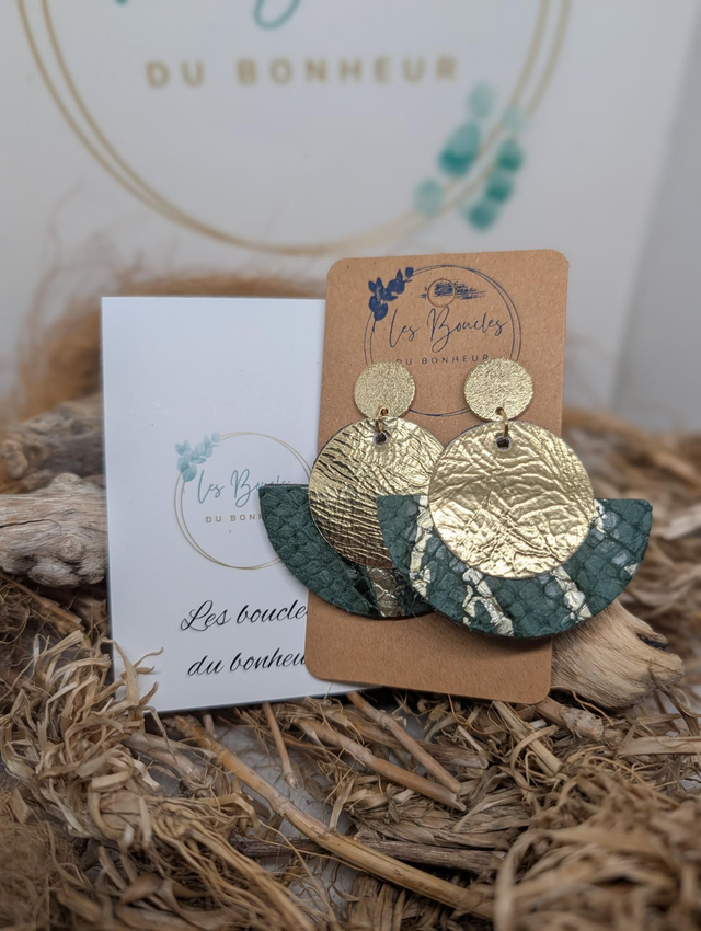 Boucles d'oreilles Dona kaki doré do016