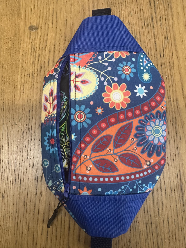 Crossbody Bag - Blue Paisley