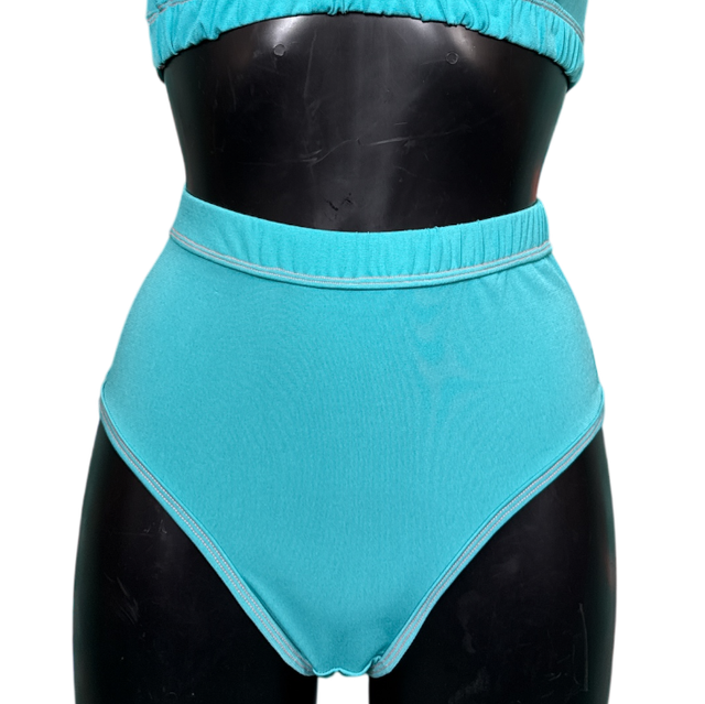 Culotte  confort taille haute en bleu