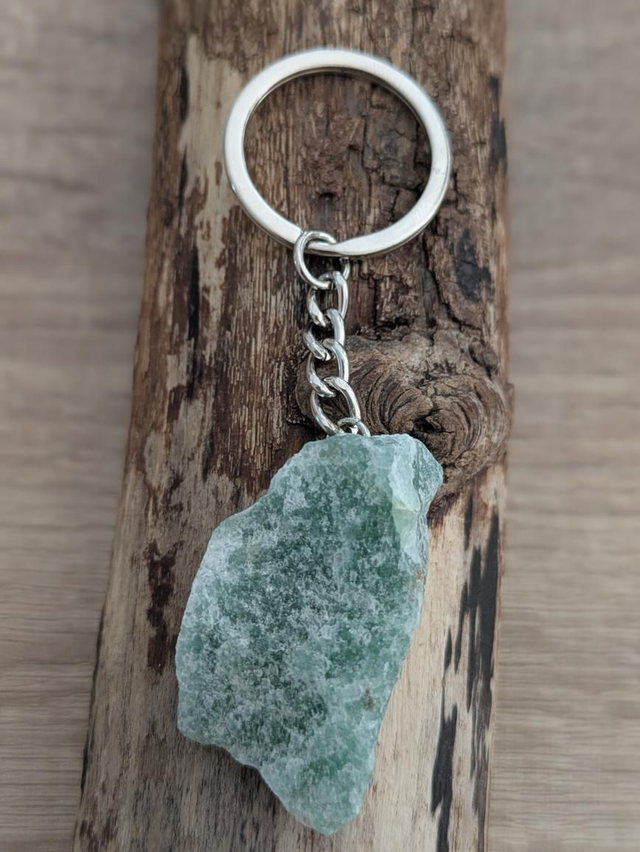 Aventurine porte-clé pierre brute 