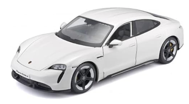 Porsche Taycan Turbo S Weiss Bburago 1:24
