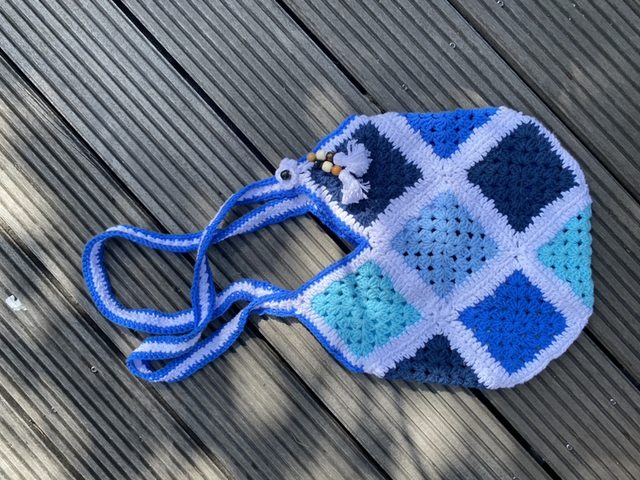 Zomerse Gehaakte Tas – Blauwe Tinten