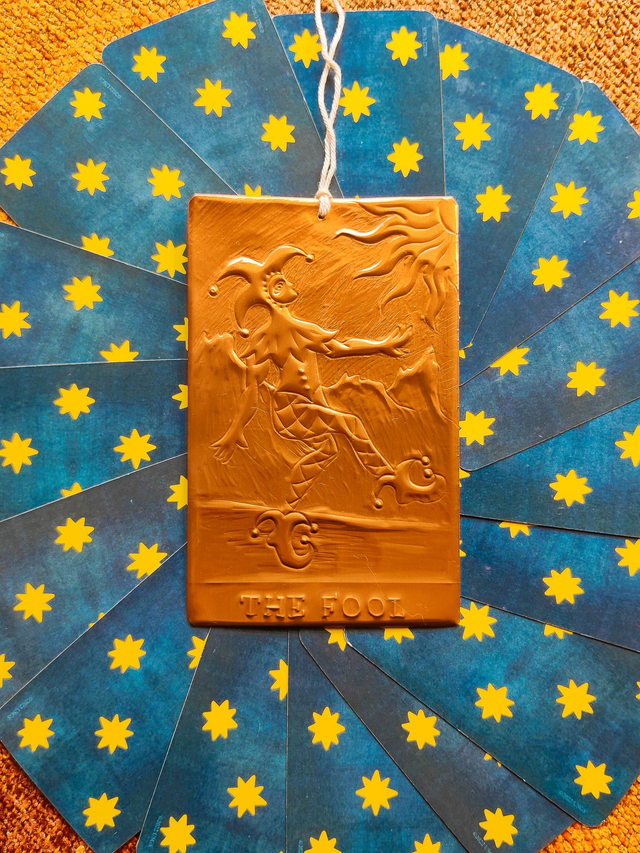 0 The Fool // Copper Tarot Card Decoration