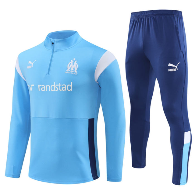 Adulte Olympique de Marseille 2023-2024 Quick Dry Casual Bleu ciel 