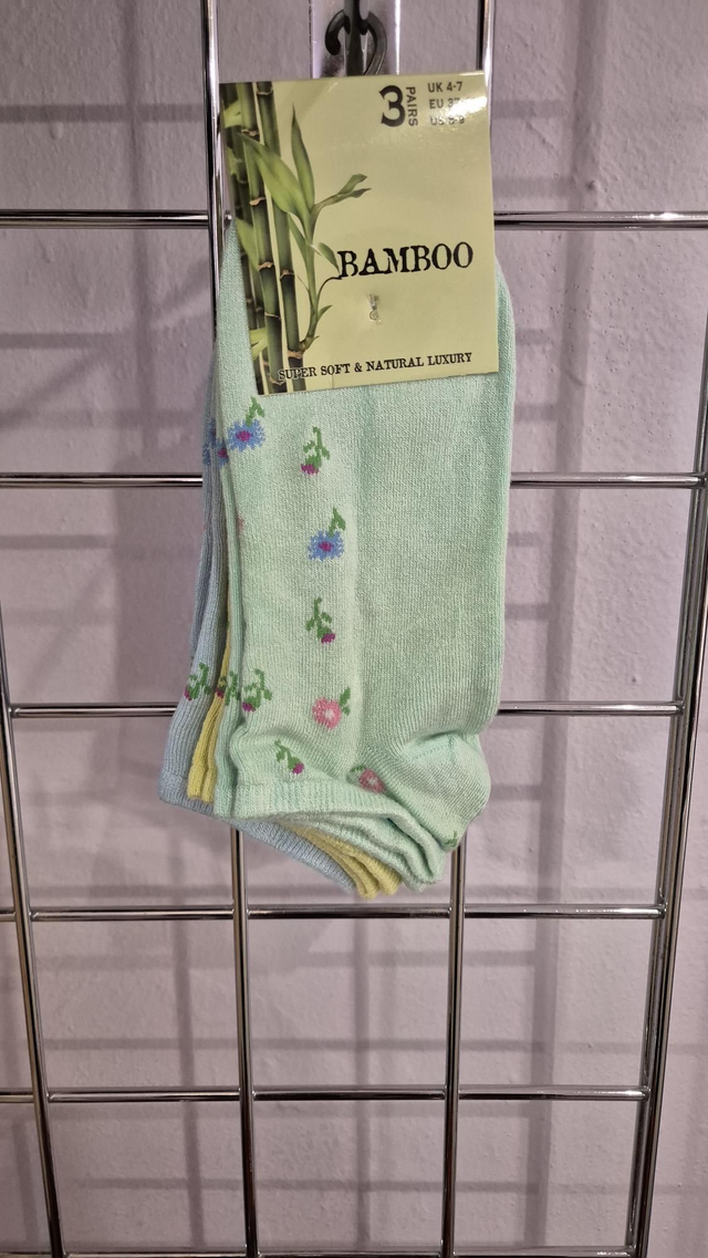 Flower Bamboo Trainer Socks