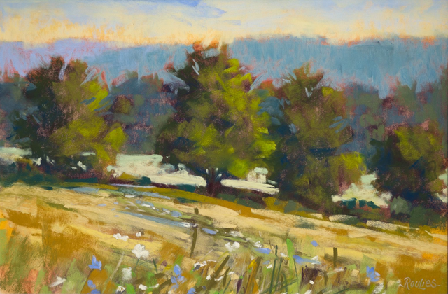 Les quatre arbres au-dessus des chaumes