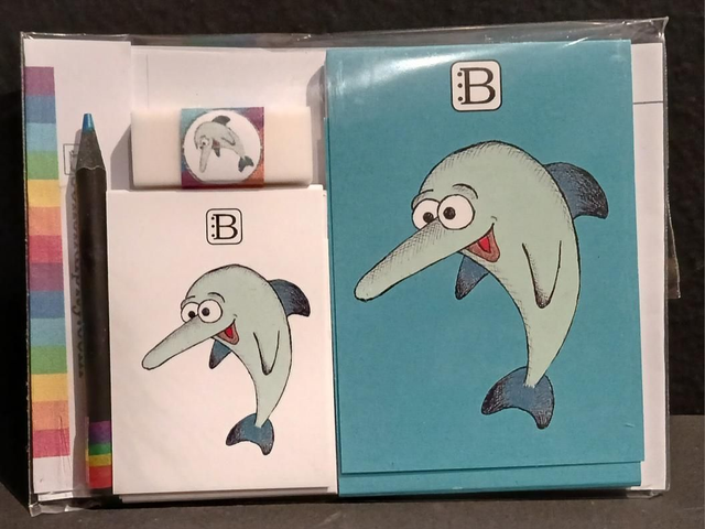 Leggi &amp; Colora - Kit Scrittura - Amici del Mare - Delfino