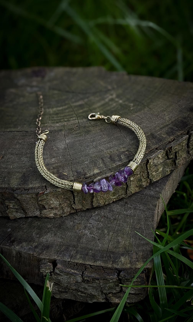 VIKING KNIT - Bracelet améthyste 