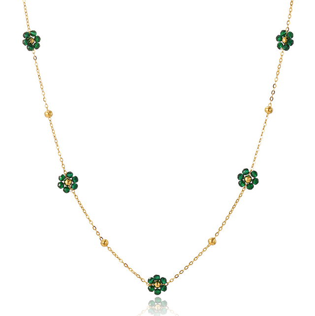 Collier perle de fleurs