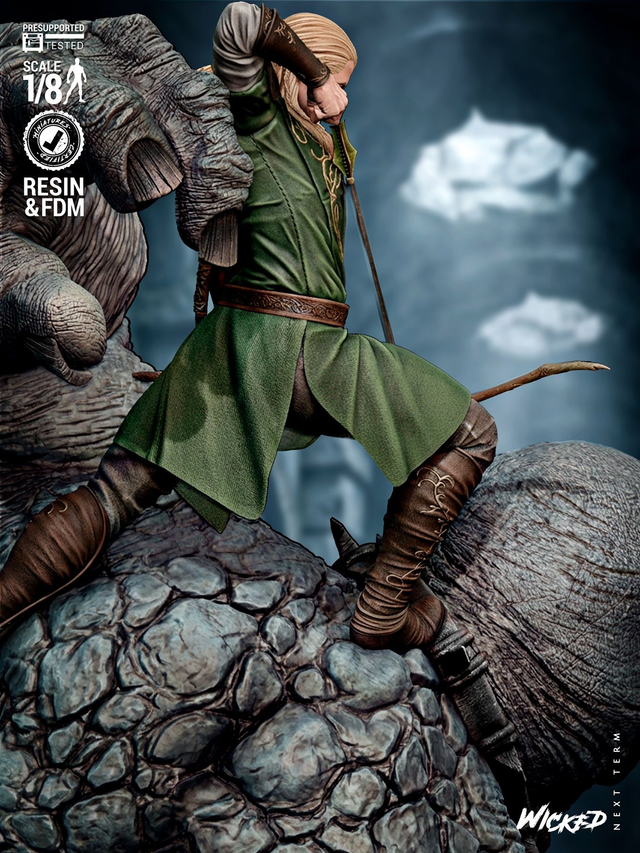 DIORAMA LEGOLAS VS TROLL série movie