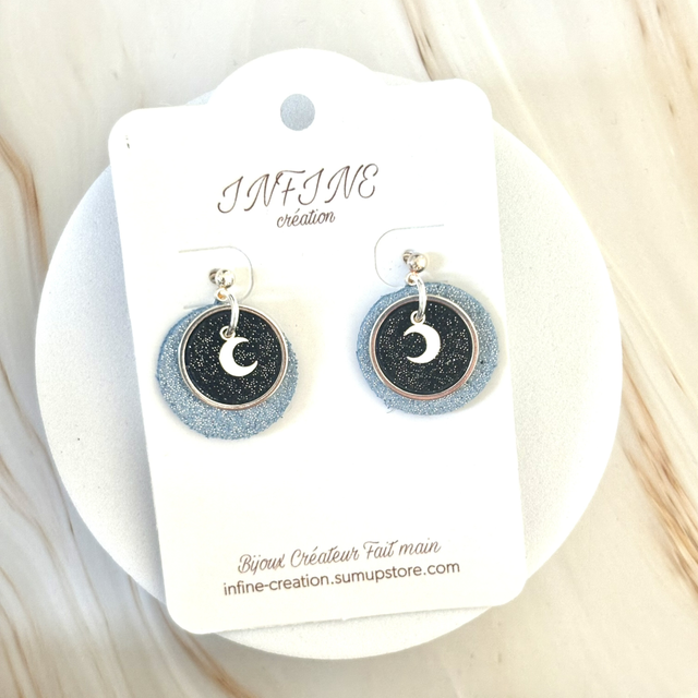 Boucles d’oreilles « Essentielle Lune »