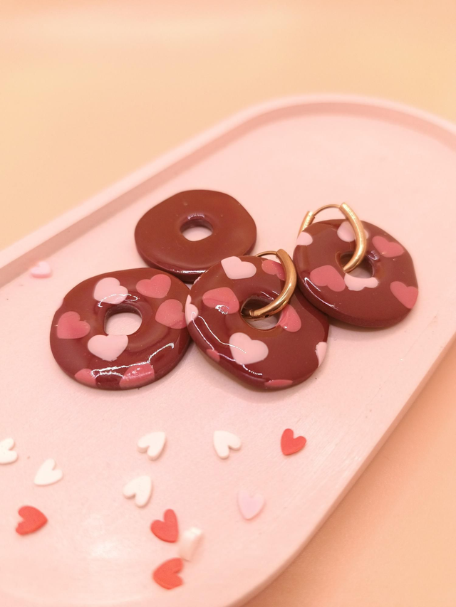 "Ozya" bi-face cœurs bordeaux