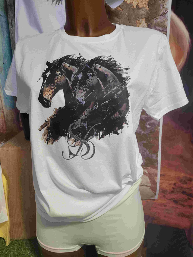 T-SHIRT FEMME BLANC SAMUEL B (A115)