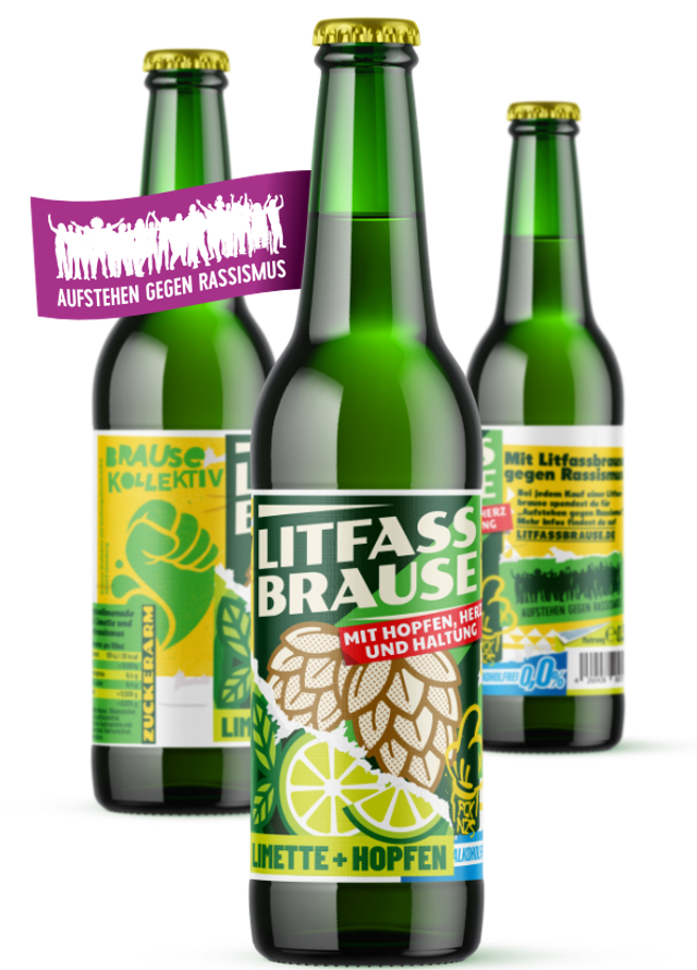 Bio-Litfassbrause gegen Rassismus
