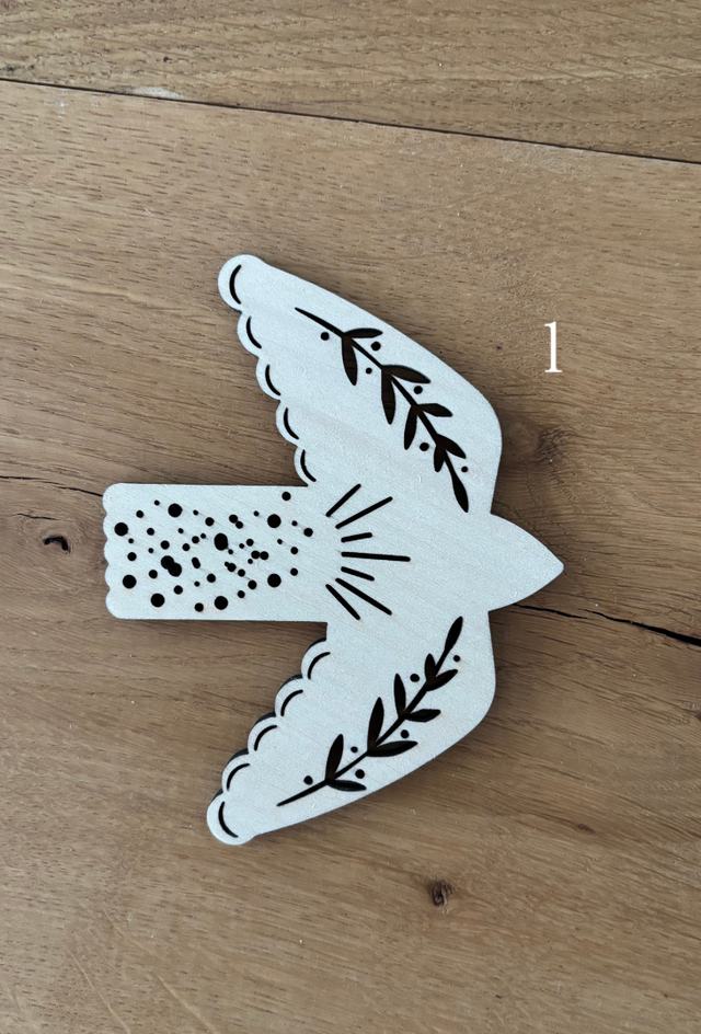 Magnet hirondelle en bois