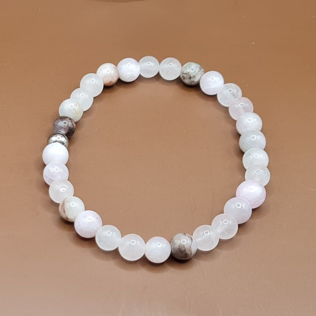 Bracelet Kunzite – quartz rose