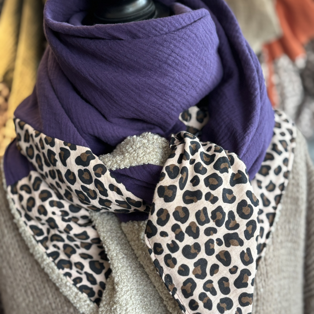 ÉCHARPE COCOON VIOLET SAUVAGE 