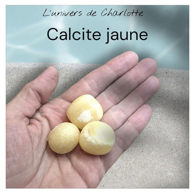 Pierre roulée "Calcite jaune"