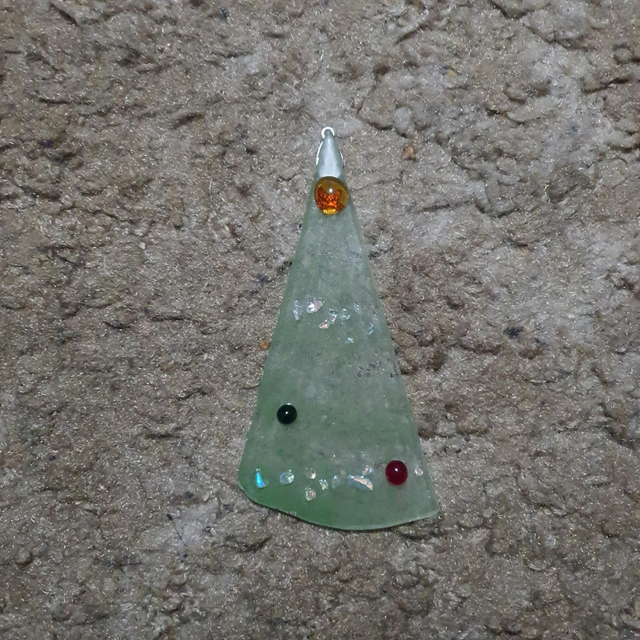 Glass xmas tree hanging decoration