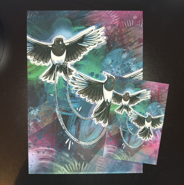 Harakoille -taideprintti