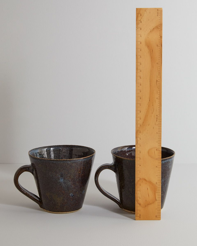 A pair of blue mist mugs