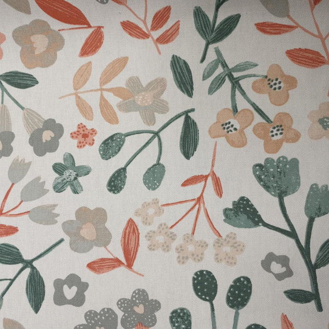 Baumwollstoff mit Blumenmuster 'Springfeeling'