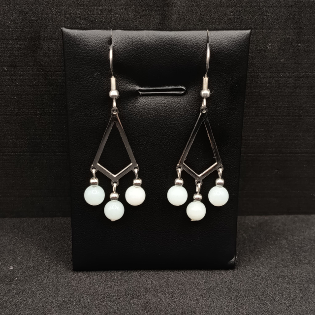 Boucles d’oreilles Bohème – Géométrie &amp; Perles d’Amazonite