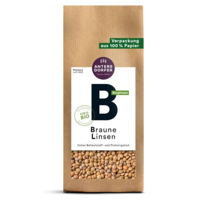 Antersdorfer Mühle, Braune Linsen (Berglinsen) 500g Packung
